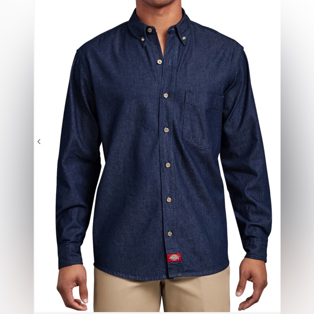 Dickies Dark Denim Button Down Shirt